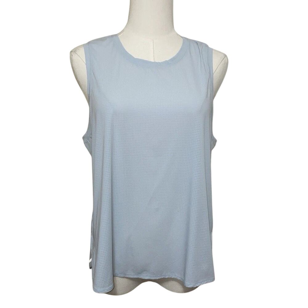 MPG Women's Aerate Run Tank Large Large Light Blue Workout Athletic